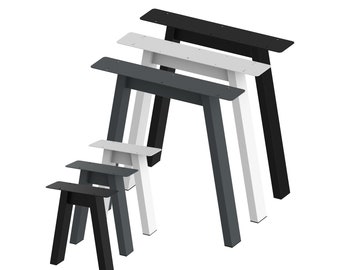 BK Styl 2 x Tischbeine aus Metall  A-FORM  | Tischgestell aus 80x40mm Profilen | Tischbeine Schreibtischbank Möbelbeine, Industrie, Loft