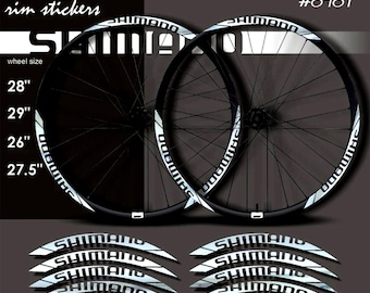 Autocollants pour jantes Shimano. Un jeu d'autocollants pour la jante dans toutes les couleurs ! cyclisme