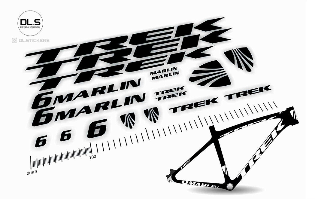 TREK cycle set. Bike stickers + FREE FRAME PROTECTOR decals. CHOOSE COLOUR