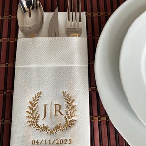 Serviette mit Tasche, personalisierte Servietten, AirLaid-Serviette, bedruckte Restaurant-Serviette, Service-Servietten Logo-Cocktailserviette