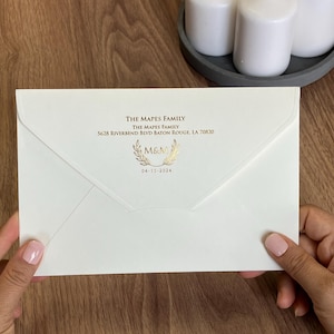 Wedding Invitation Envelopes – Thick Paper with Return Address Printing (14cmx21cm / 5.51"x8.26")