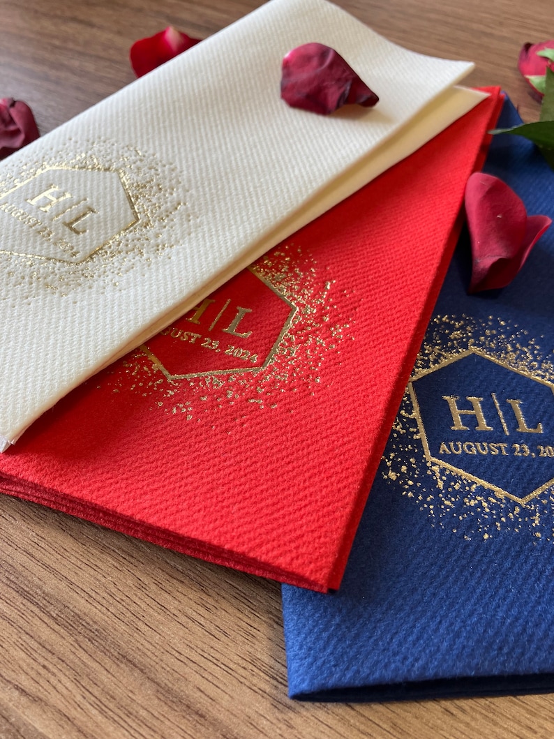 Gold Print Napkins