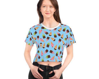 We All Scream For Ice Cream Crop Tee