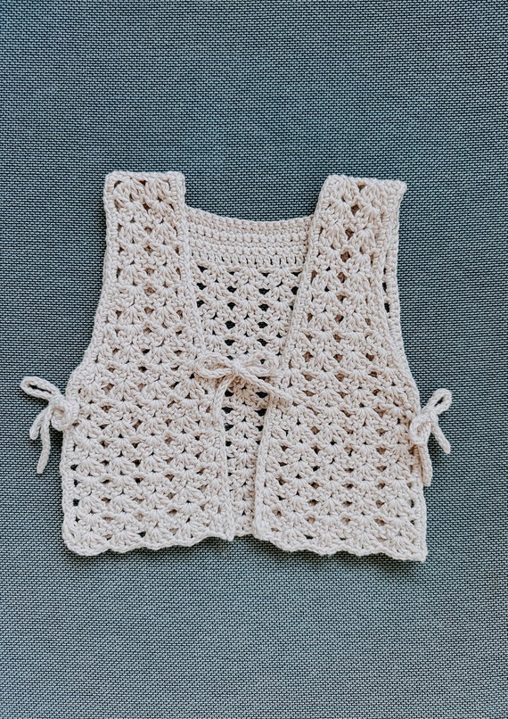 【超目玉枠】 Seashell Etsy - Pattern Crochet Vest Baby トップス