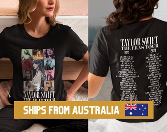 Taylor Swift Eras Tour T-shirt Double-sided, Eras Tour Merch, Eras Tour Tee, Gifts for Her, Concert merch, Swiftie Merch, Swiftie Tee Unisex