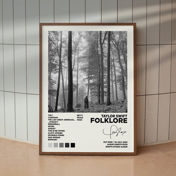 Folklore Album Cover Wall Art Etsy