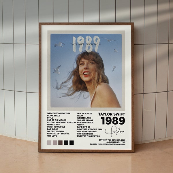 1989 Album Cover Poster / Swift Custom Poster, Home Decor, Wall Art Print, Swiftie