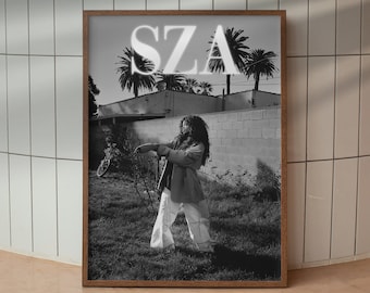 SZA / SZA Vogue Style / Affiche de couverture d’album, Affiche personnalisée, Décoration intérieure, Impression d’art mural