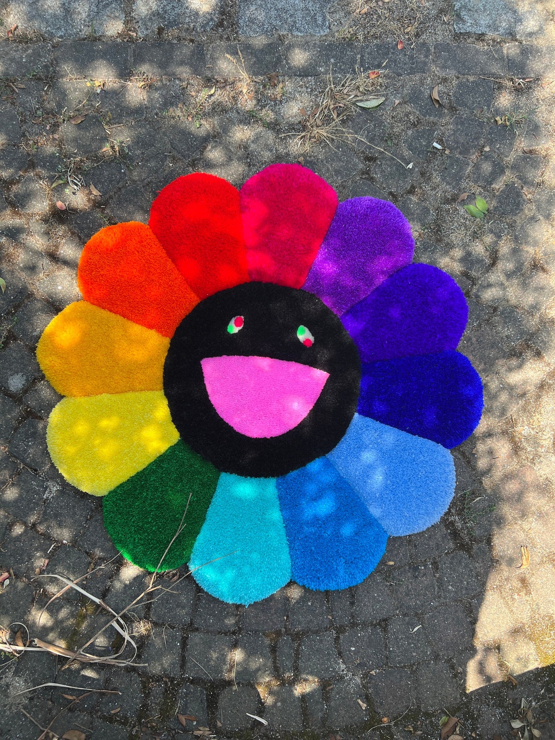 Maricami Rugs 3D Murakami Hand Tufted Rug Rainbow Handmade Rug Takashi Murakami ...