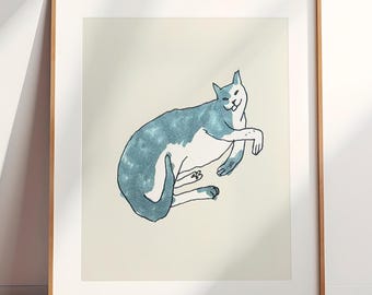 Trendige Haustier Illustration | Einfache Tierskizze | Schnelle minimalistische Zeichnung (Digitaler Download)