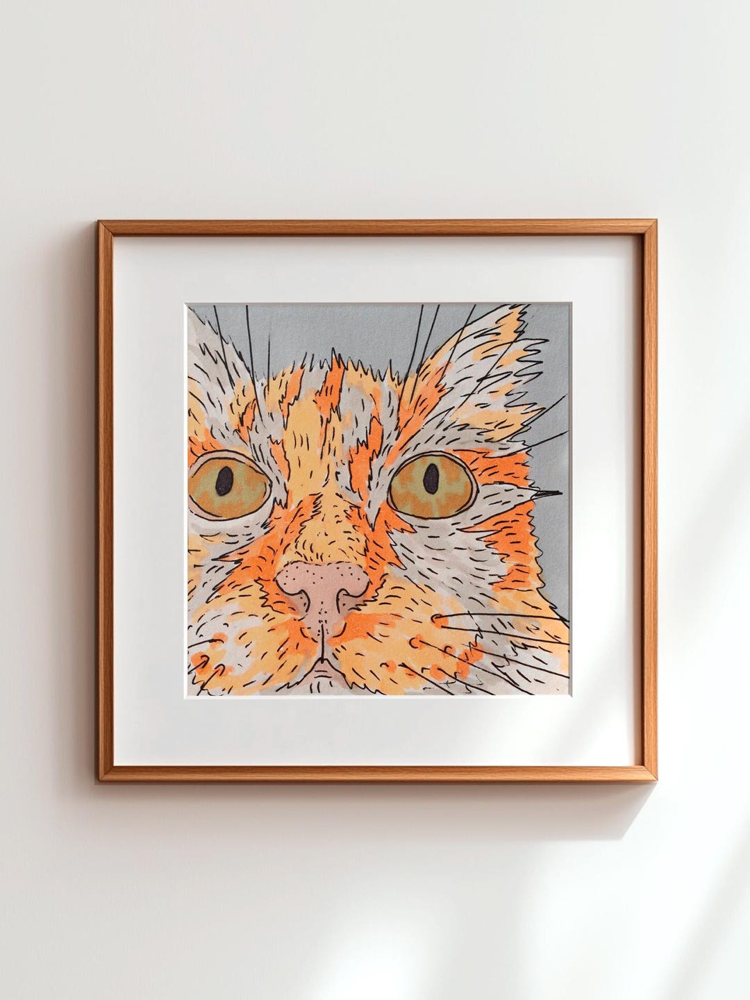 Derpy Pet Portrait – Custom Badly Drawn Style Cat Art (digital Download ...
