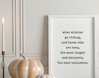 Tis Near Halloween | Halloween Wall Art Print Décor (Digital Download)
