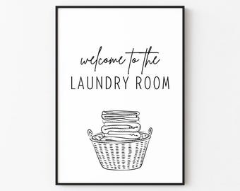 Welcome To The Laundry Room | Laundry Wall Art Print Décor (Digital Download)