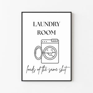 Laundry Room Print | Digital Download | Download, Print, Frame | Wall Décor | Printable Wall Art