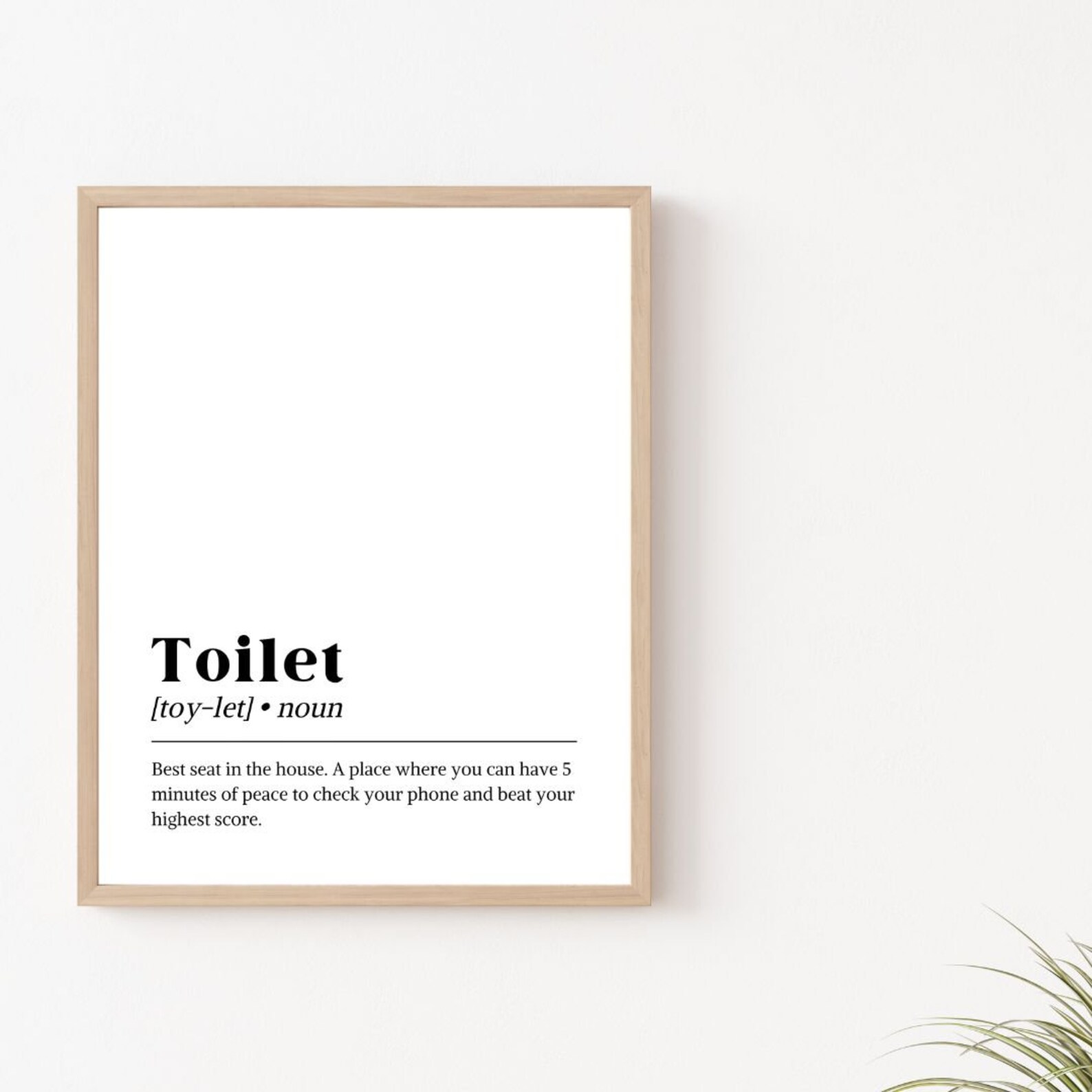 Toilet Definition Print | Digital Download | Bathroom | Download, Print ...
