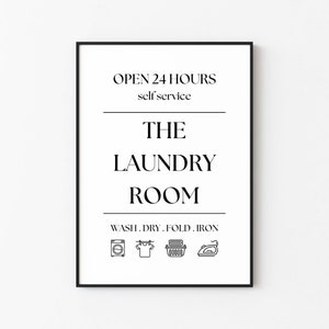 The Laundry Room Print | Digital Download | Download, Print, Frame | Wall Décor | Printable Wall Art