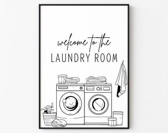 Welcome To The Laundry Room | Laundry Wall Art Print Décor (Digital Download)