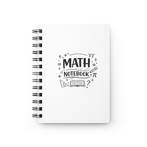 Math Notebook Spiral Bound Journal | Math Formula Sheet, Study Notes
