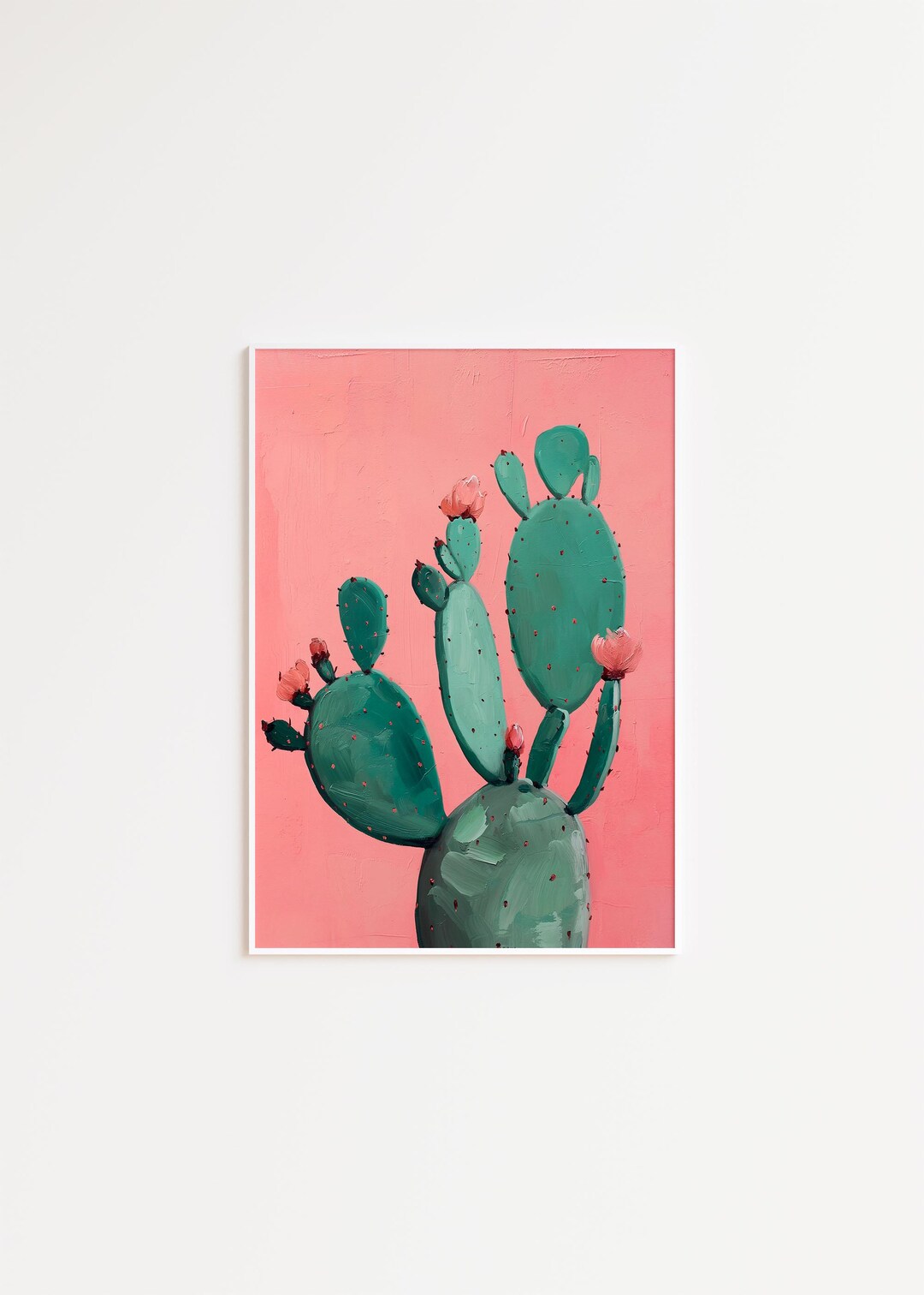 Pink Cactus Wall Art Trendy Dorm Wall Decor Girly Cactus Poster Pink ...