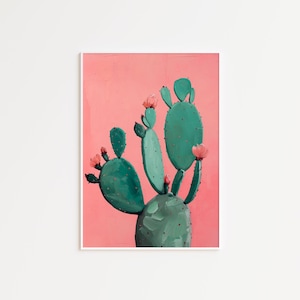 Rosa Kaktus Wand Kunst Trendige Wohnheim Wand Dekor Girly Kaktus Poster Rosa Südwestlichen Druck Mexikanische Wüste Wandkunst Digitaler Download 188