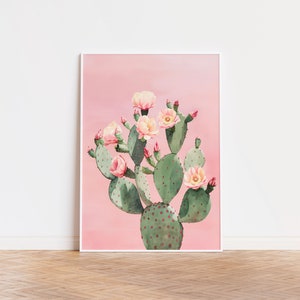 Rosa Boho Kaktus Druck Girly Kaktus Druckbare Botanische Wüste Wandkunst Trendige Kaktus Wandkunst Mexikanische Wüste Kunst Digitaler Download 192