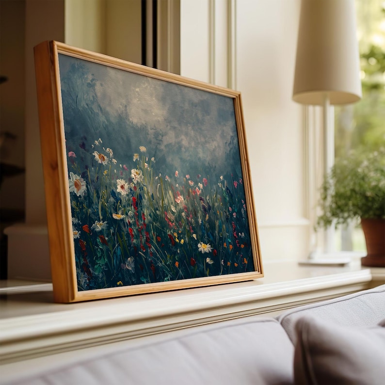 a picture of a painting on a window sill
