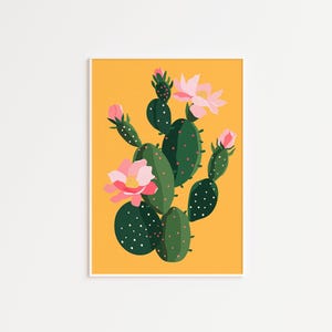 Retro Kaktus Wand Kunst Matisse Stil Kaktus Kaktus Poster Botanische Kaktus Wand Dekor Girly Kaktus Kunst Printable Digital Download 190