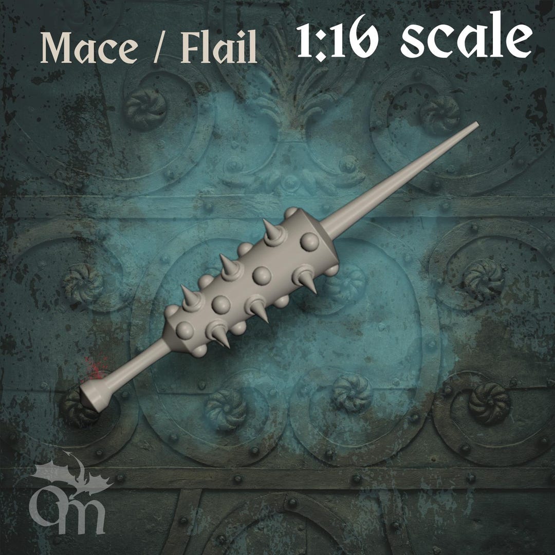 Medieval Mace 'E' - Miniature Weapon in 1:16 Scale - Etsy
