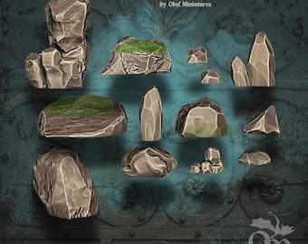 Tactical Rocks - set of 13 rocks