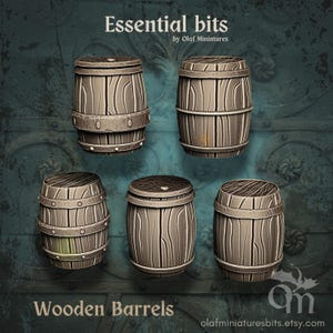Holzfässer - 5er Set oder einzeln