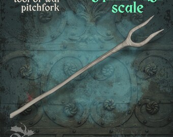 Pitchfork - peasant farming tool of war in 54mm / 1:32 scale