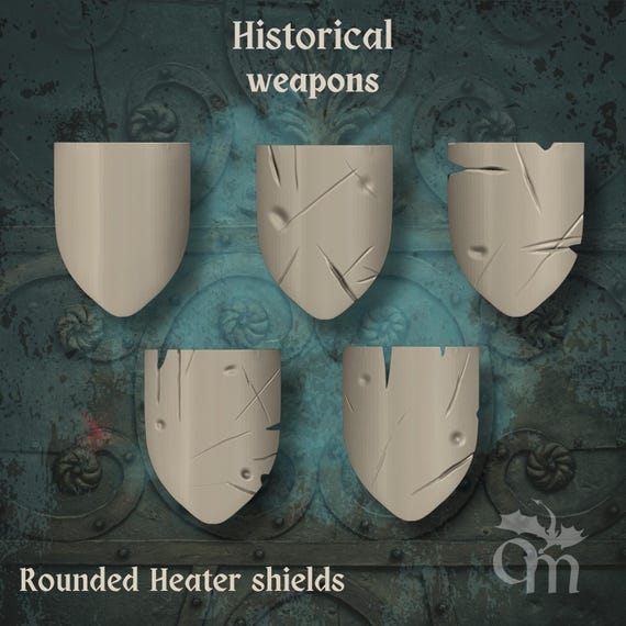 Rounded Heater Shields - set of 20 or singles (32mm / 1:54 scale)