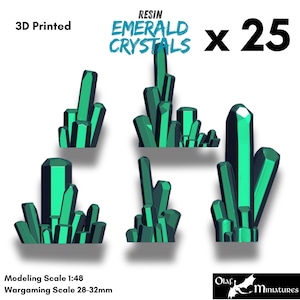 Emerald crystals bits x 25