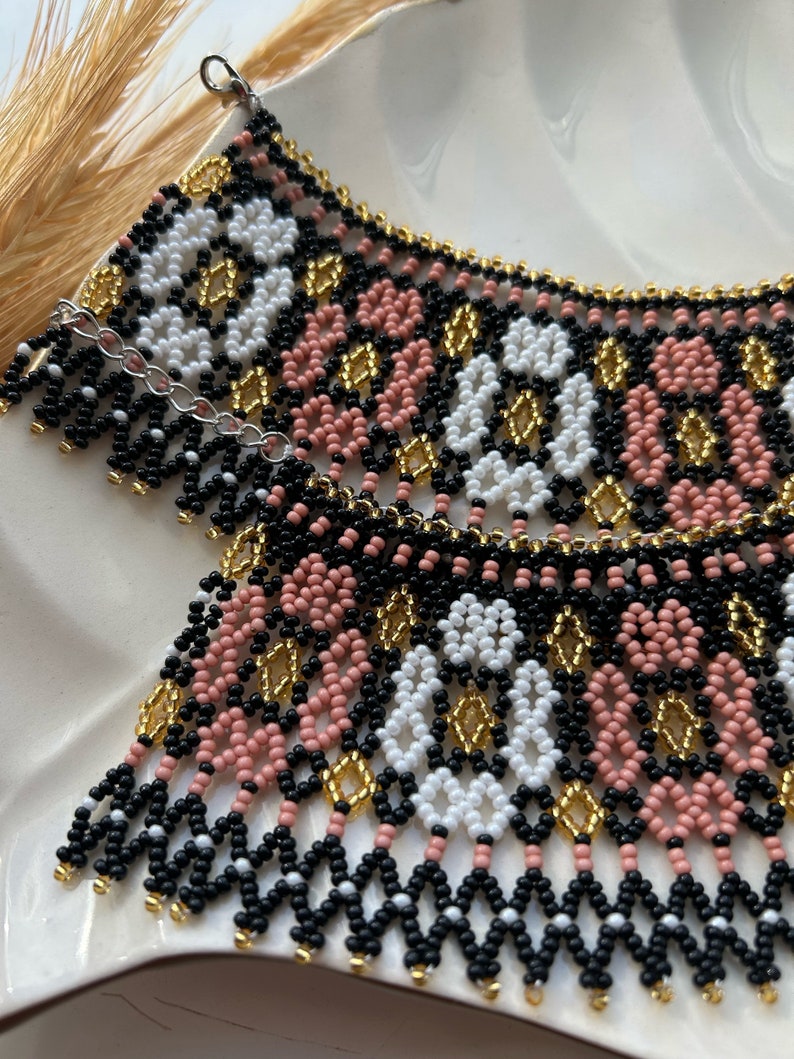 2024 ukrainischer SYLYANKA-Samen, elegante Perlenkette, Perlenkragen, tschechischer Vyshyvanka-Sylyanka-Kragen, traditionelles ukrainisches Muttertagsgeschenk Bild 10
