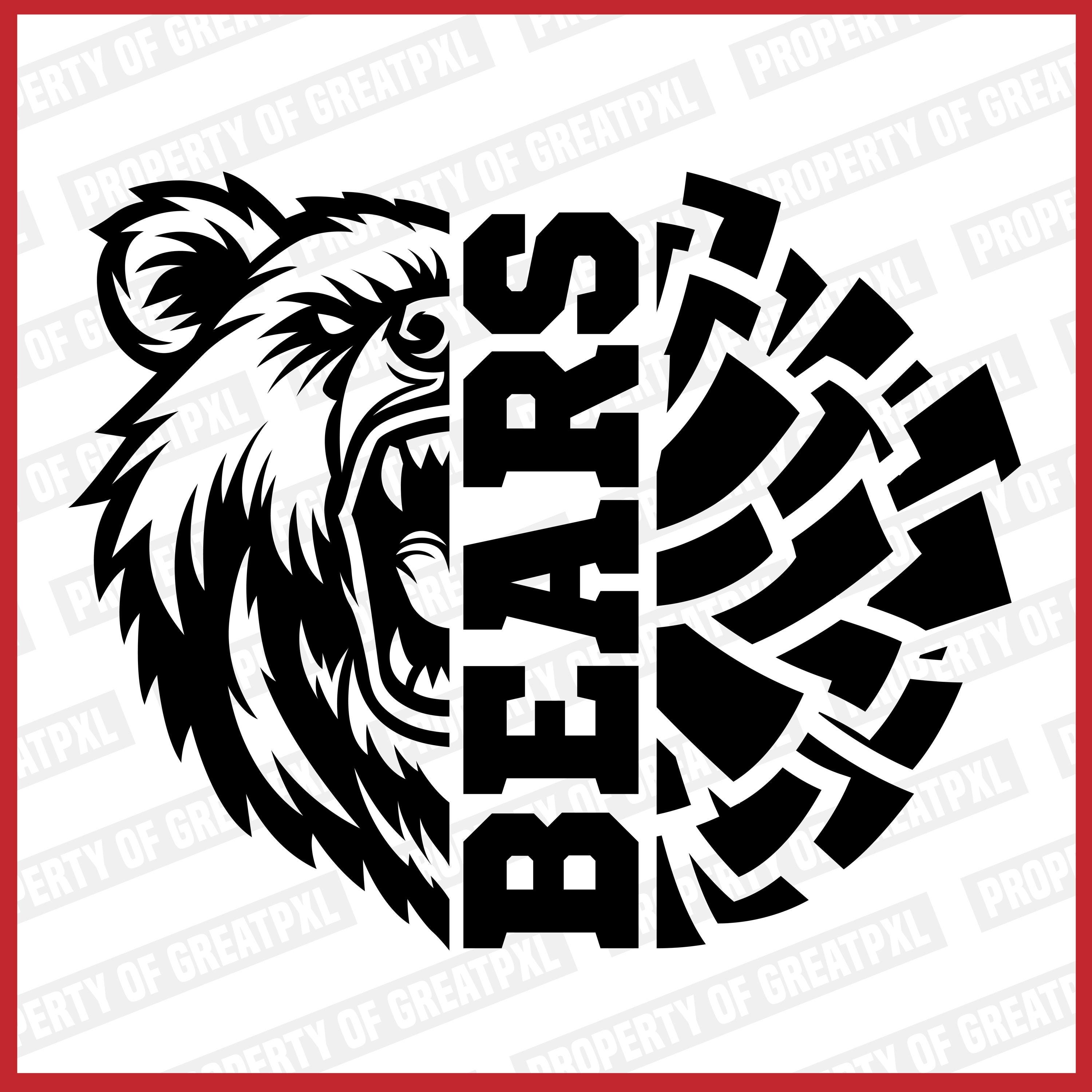 Bears SVG, Bears PNG, Bears Cheer, Bears Pompom, Bears Svg Cricut, Bears School Mascot, Bears Cutfile, Bears Sublimation, Sillhoutte, Gift