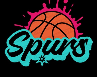 Spurs SVG PNG, Cricut, Cut file, Digital Download, Spurs Basketball, Game Day, T-shirt Design, Basketball Gifts, Basketball Png, Spirit Team