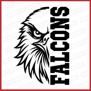 Falcons SVG, Falcons SVG Cricut, Falcons Svg Cutfile, Falcons Sublimation, Gift, T Shirt, Falcons Head, Falcons School Mascot, Falcons PNG