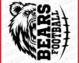 Bears SVG, Bears Football, Bears PNG, Bears Svg Cricut, Bears School Mascot, Bears Cutfile, Bears Sublimation, Sillhoutte, Gift, T-shirt