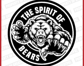 Bears SVG, The Spirit of Bears, Bears PNG, Bears Svg Cricut, Bears School Mascot, Bears Cutfile, Bears Sublimation, Sillhoutte, Bears Design