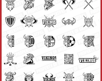 Vikings SVG, 25 Vikings SVG Bundle, Vikings PNG, Vikings Svg Cricut Cutfile, Vikings School Mascot, Vikings Sublimation, T-Shirt, Sports
