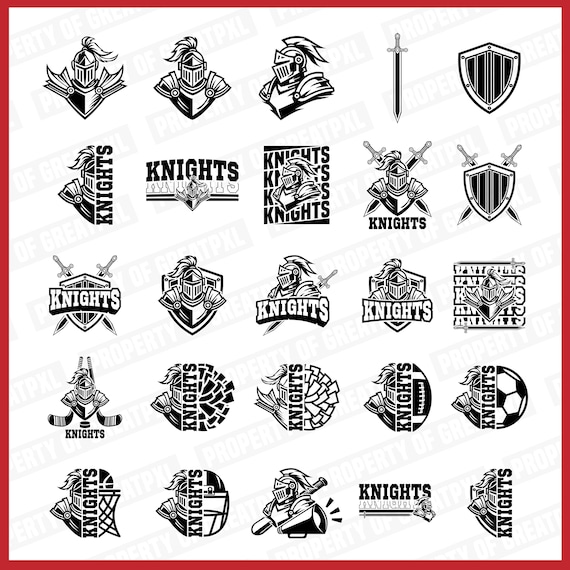 Knights SVG, 25 Knights SVG Bundle, Knights PNG, Knights Svg Cricut Cutfile, Knights School Mascot, Knights Sublimation, T-Shirt, Love, Gift