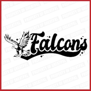 Falcons SVG, Flying Falcons, Falcons School Mascot, Falcons PNG, Falcons SVG Cricut, Falcons Sublimation, Gift, T Shirt, Falcons Svg Cutfile