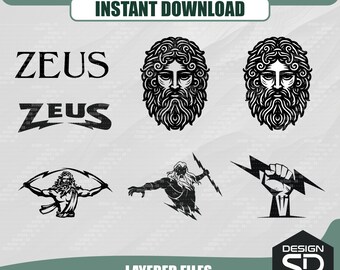 Zeus SVG PNG Dxf Cricut & Silhouette File, Svg Bundle, Sticker, Cricut Svg Instant Download