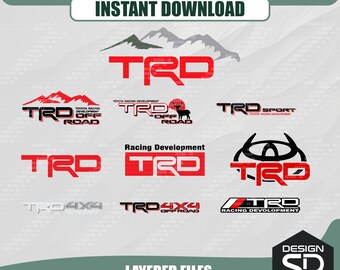 TRD Racing SVG PNG Dxf Cricut & Silhouette File, Svg Bundle, Sticker, Cricut Svg Instant Download