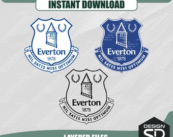 Everton SVG PNG Dxf Cricut & Silhouette File, Pacchetto Svg, Adesivo, Cricut Svg Download istantaneo