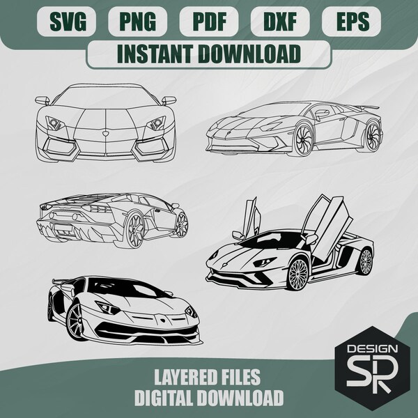 car SVG PNG Dxf Cricut & Silhouette File, Svg Bundle, Sticker, Cricut Svg Instant Download