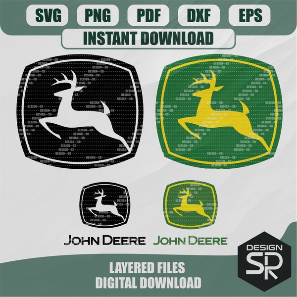 John Deere SVG PNG Dxf Cricut & Silhouette-Datei, Bundle, Aufkleber, Cricut Sofort Download