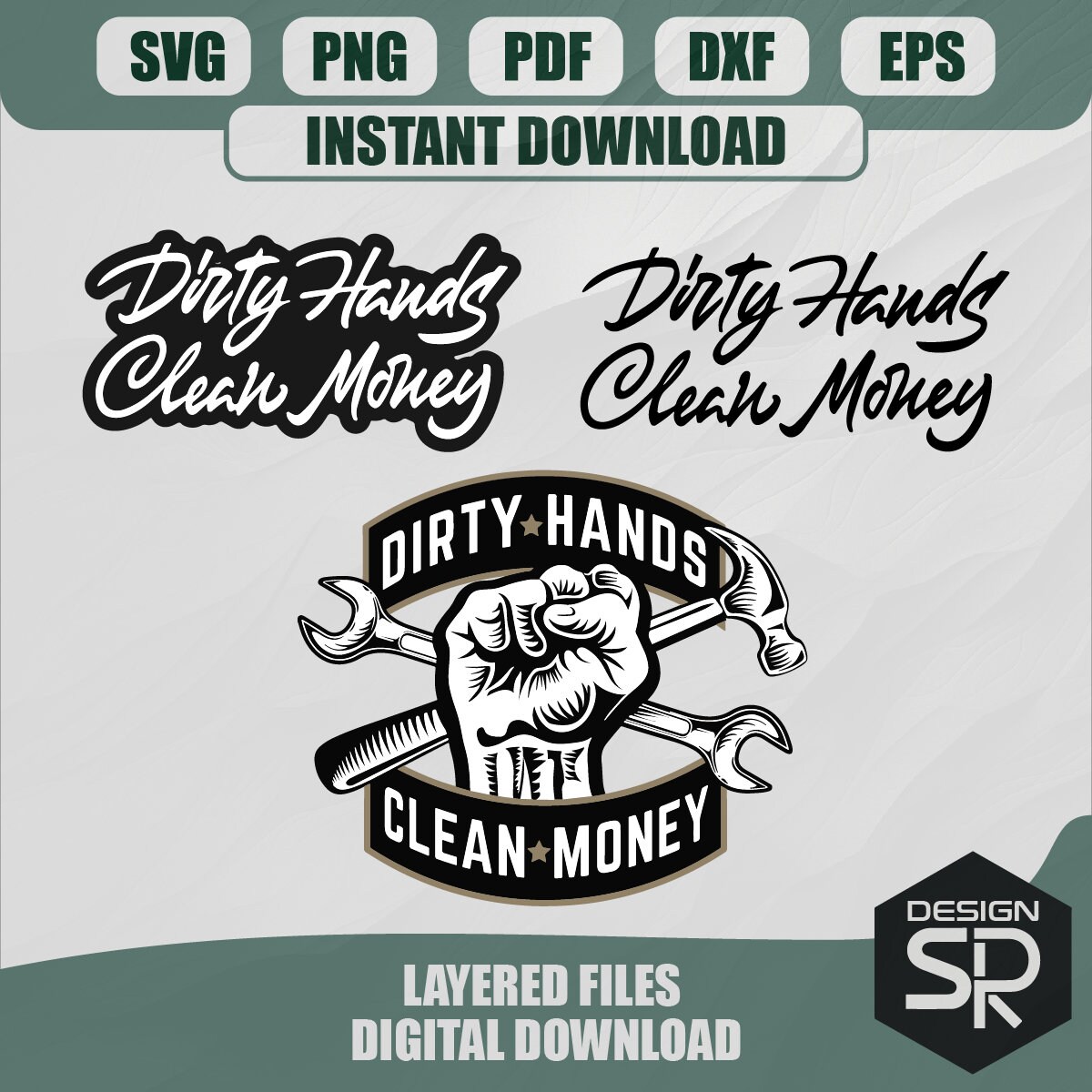 Dirty Hands SVG PNG Dxf Cricut & Silhouette File, Svg Bundle, Sticker ...