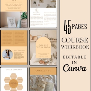 Course Creator Workbook Template: Minimalist Coaching Ebook (Canva Editable)