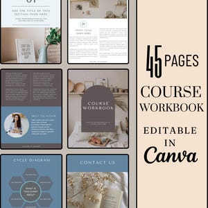 Course Creator Workbook Template: Minimalist Lead Magnet (Canva)